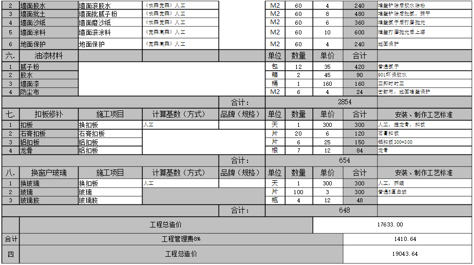 深圳厂房装修报价表